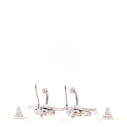 Chanel Crystal CC Star Drop Earrings Silver 3 of 6