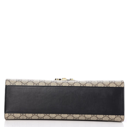 Gucci GG Supreme Monogram Calfskin Medium Padlock Shoulder Bag Beige Black Cuir 5 of 8