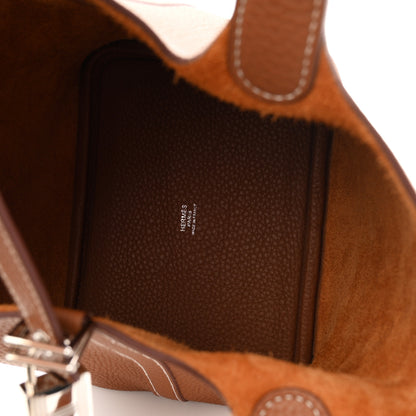 Hermes Taurillon Clemence Picotin Lock 18 PM Gold 5 of 11