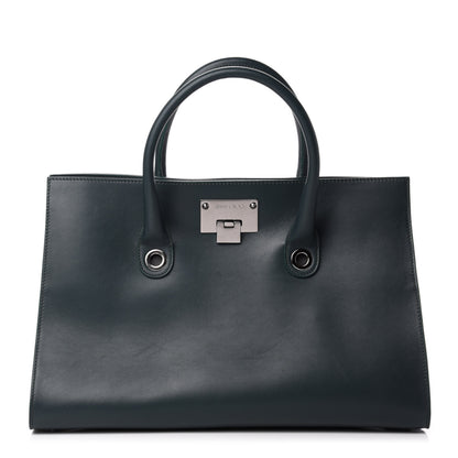 Jimmy Choo Calfskin Suede Riley Tote Dark Green 1 of 11