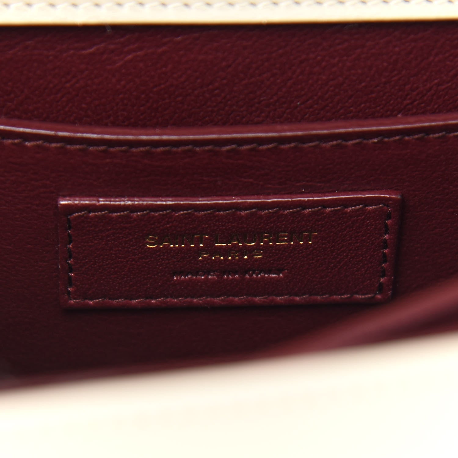 Saint Laurent Smooth Calfskin Medium Classic Monogram Cassandra Top Handle Crema Soft Rouge Legion 6 of 8