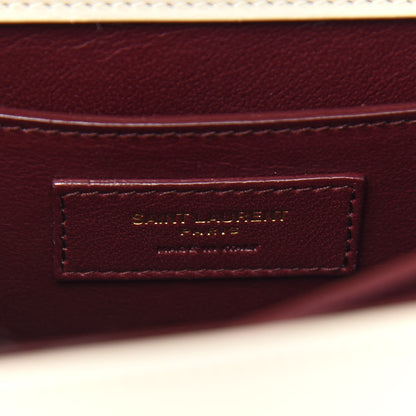 Saint Laurent Smooth Calfskin Medium Classic Monogram Cassandra Top Handle Crema Soft Rouge Legion 6 of 8