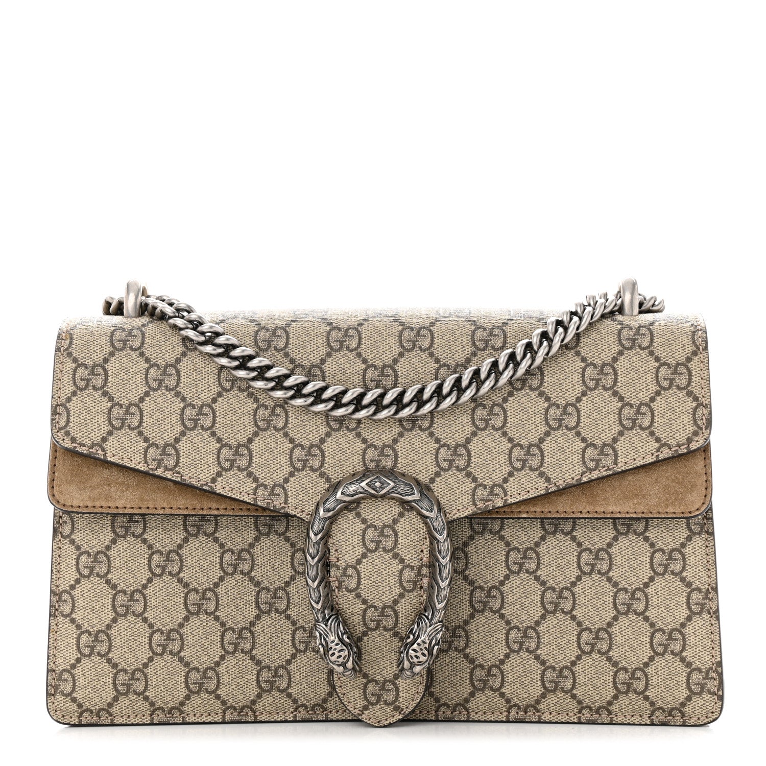Gucci GG Supreme Monogram Small Dionysus Shoulder Bag Taupe 1 of 11