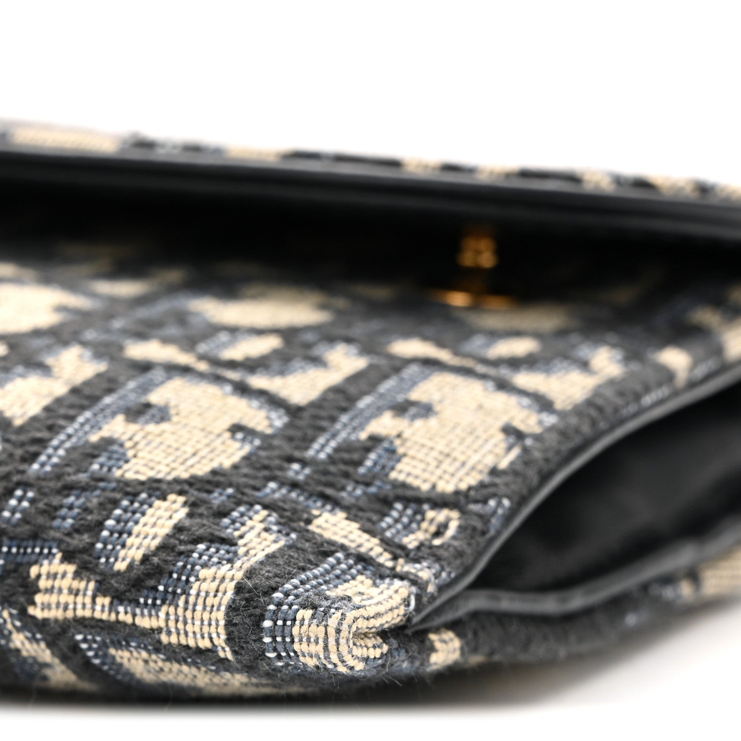 Christian Dior Oblique Saddle Chain Long Wallet Blue 10 of 10
