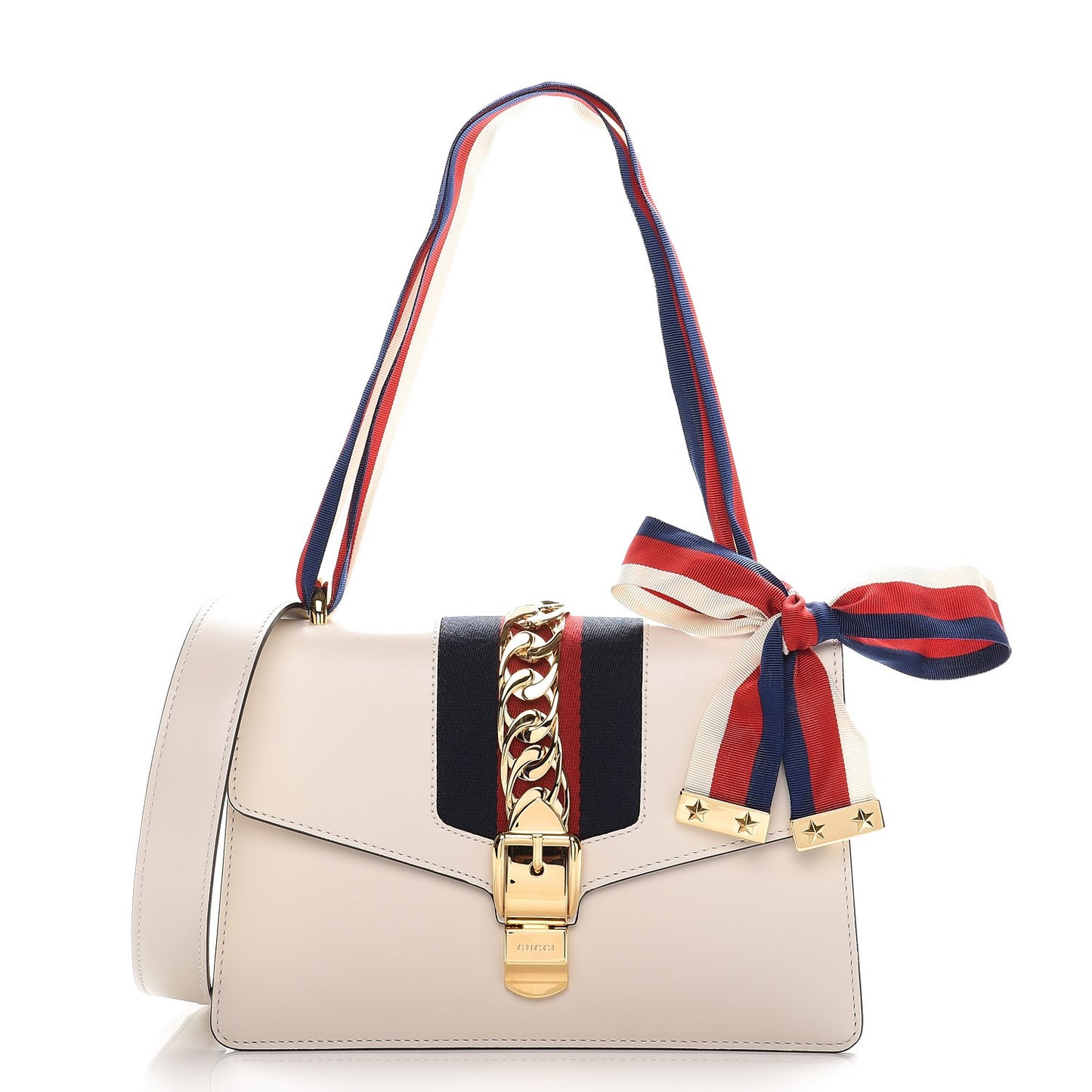 Calfskin Small Sylvie Shoulder Bag Off White