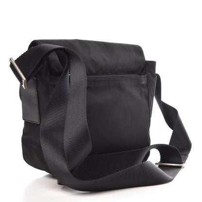 Prada Tessuto Nylon Single Buckle Messenger Bag Black 3 of 9