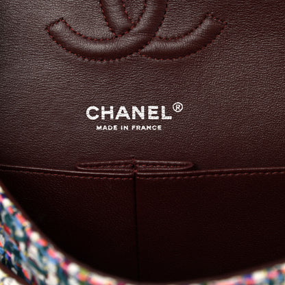 Chanel Tweed Quilted Medium Double Flap Multicolor 10 of 19