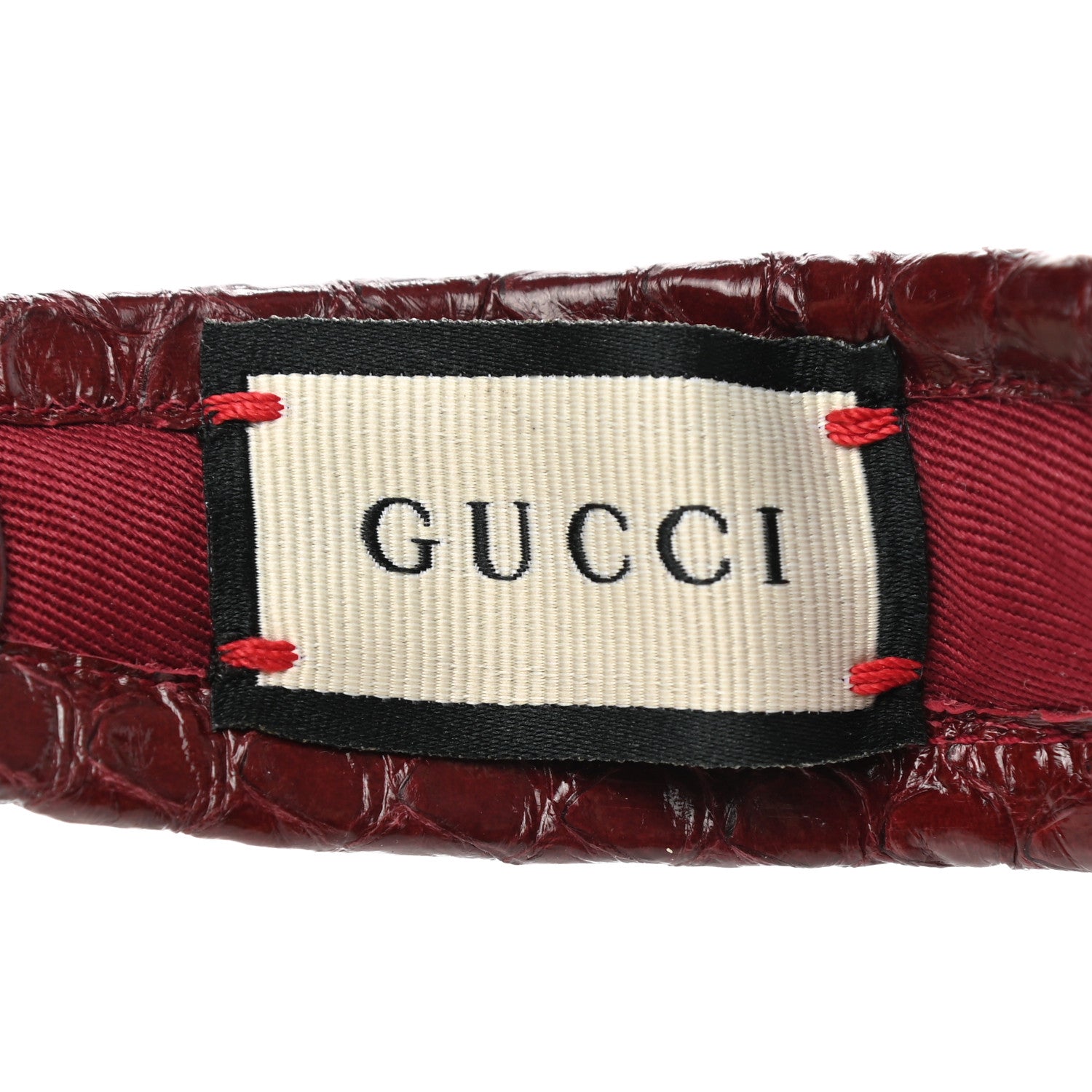 Gucci Raffia Elaphe GG Monogram Embroidered Afraa Visor L Ivory Bordeaux 7 of 8