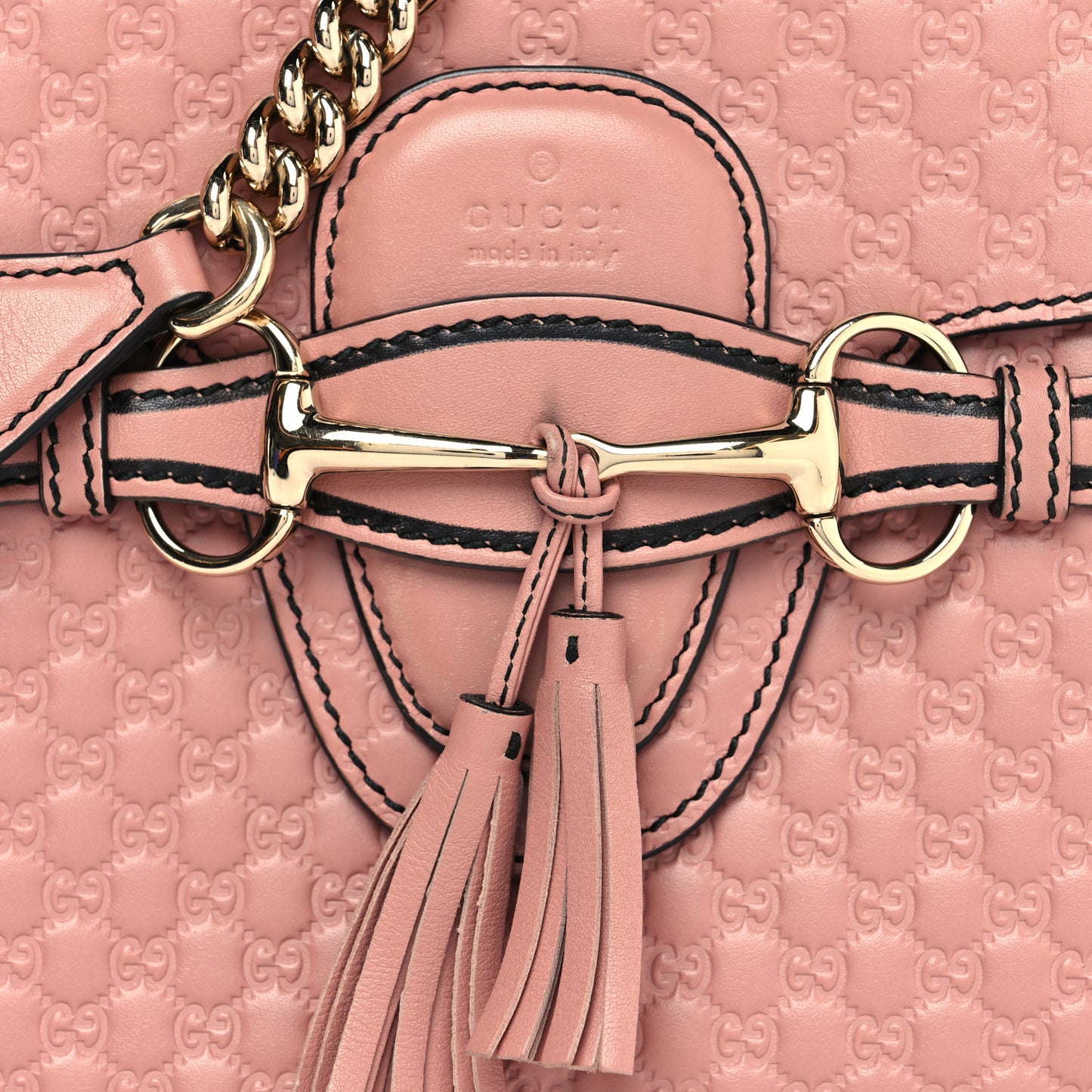 Microguccissima Medium Emily Chain Shoulder Bag Soft Pink