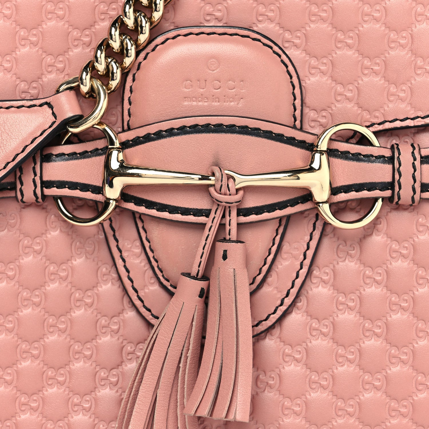 Gucci Microguccissima Medium Emily Chain Shoulder Bag Soft Pink 9 of 17