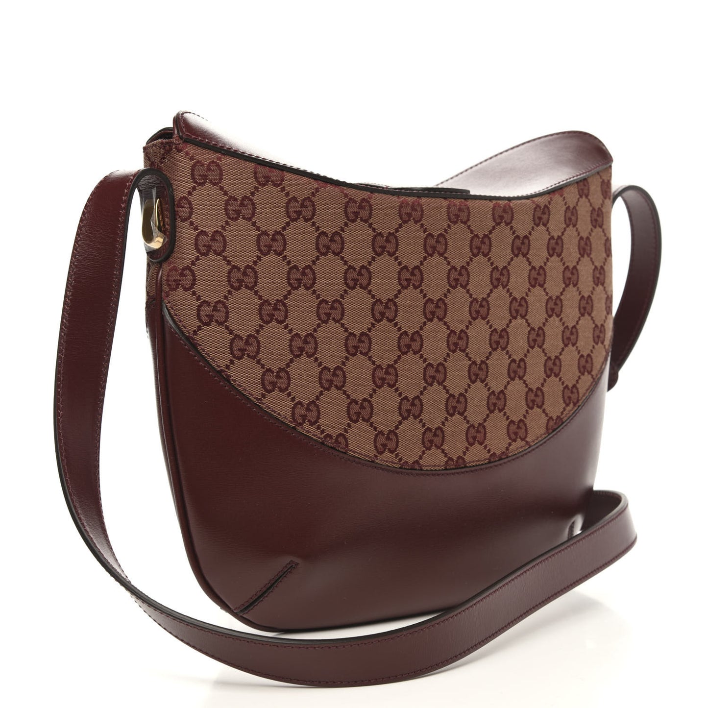 GG Monogram Calfskin Medium Arli Shoulder Bag Sahara Rubino Chardonnay