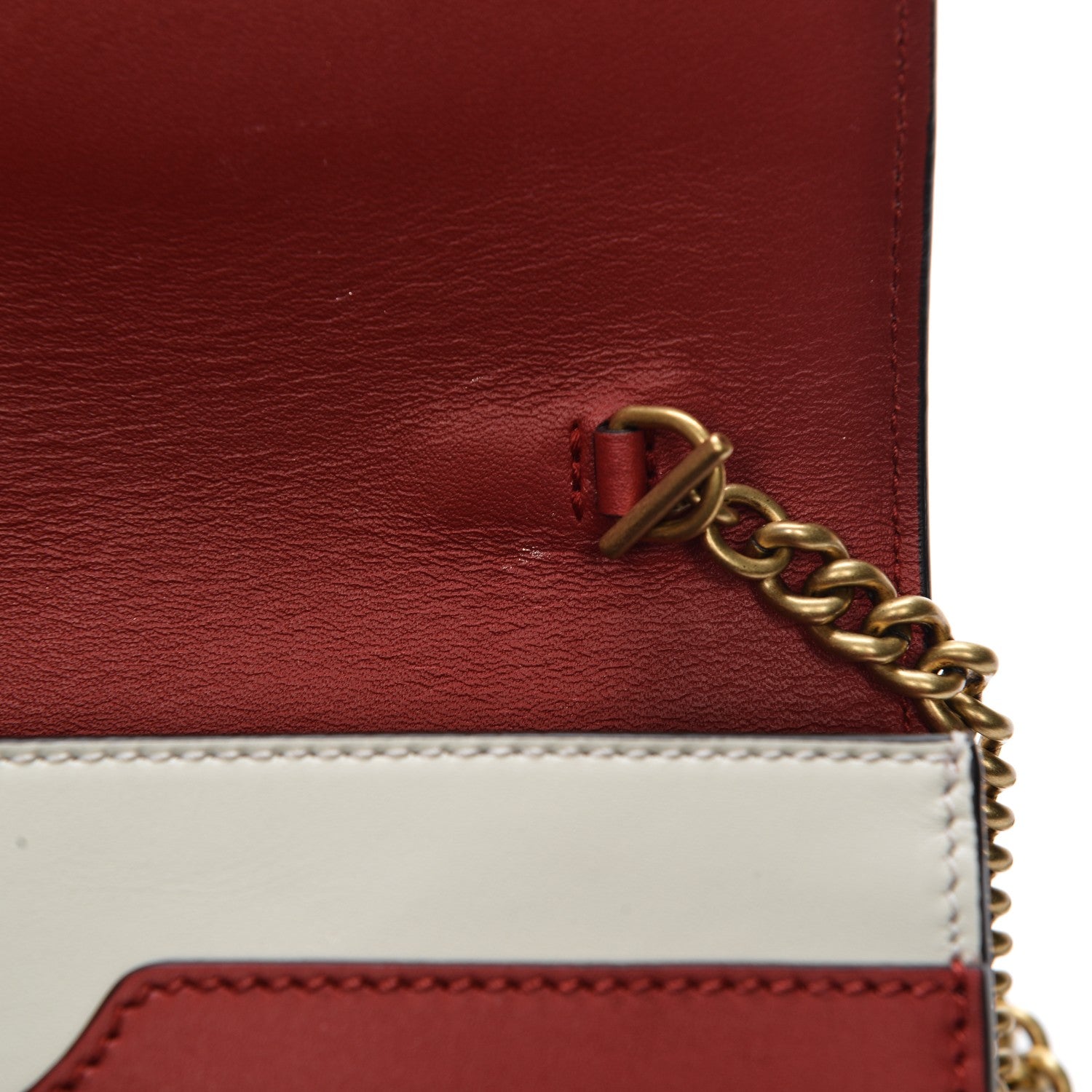 Gucci Calfskin Queen Margaret Chain Wallet Blue Agata Hibiscus Red Mystic White 18 of 18