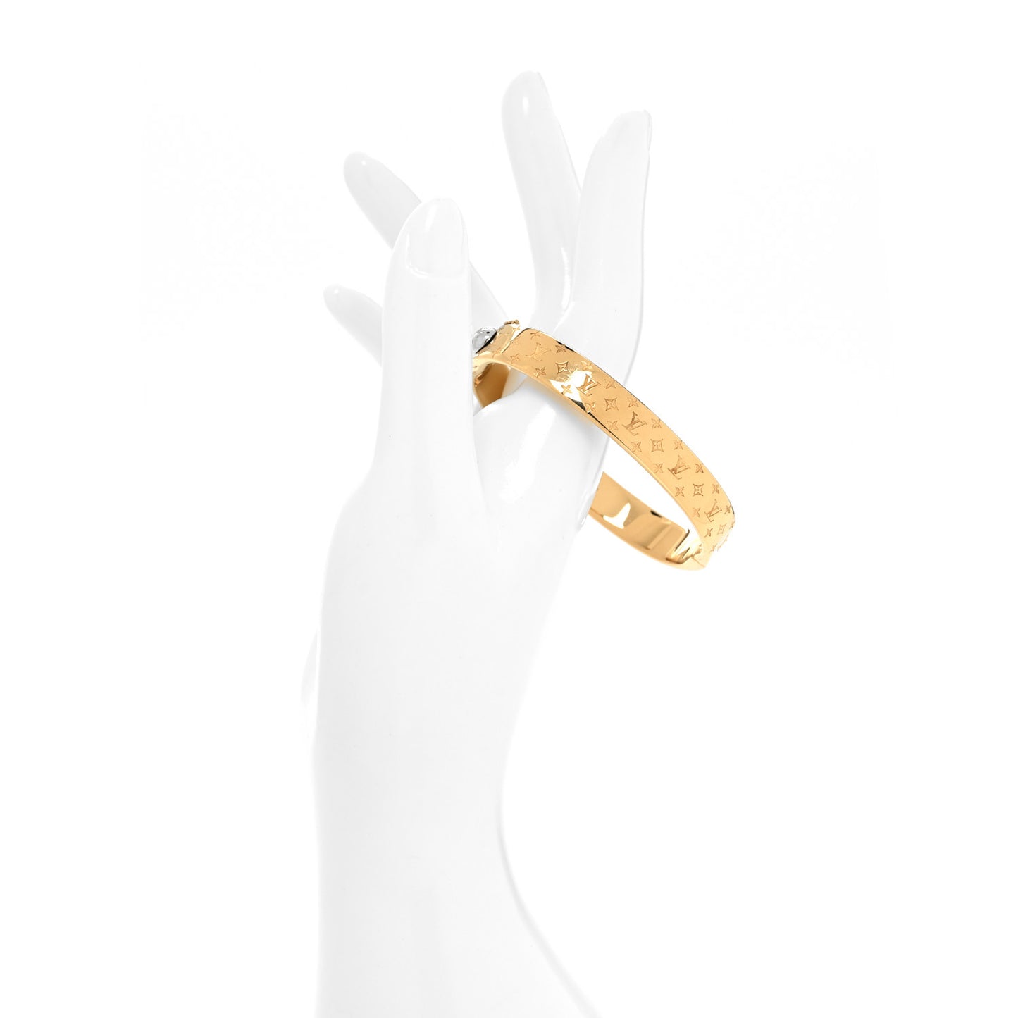 Brass Monogram Nanogram Cuff S Gold