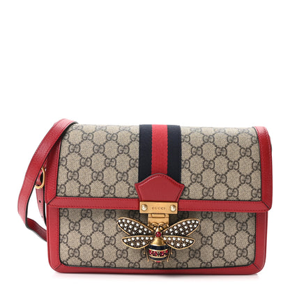 Gucci GG Supreme Monogram Medium Queen Margaret Shoulder Bag Red 1 of 10