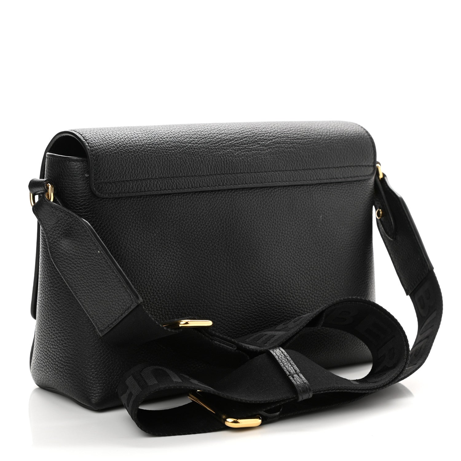 Burberry Grainy Calfskin Vintage Check Note Crossbody Bag Black 3 of 8