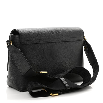 Burberry Grainy Calfskin Vintage Check Note Crossbody Bag Black 3 of 8