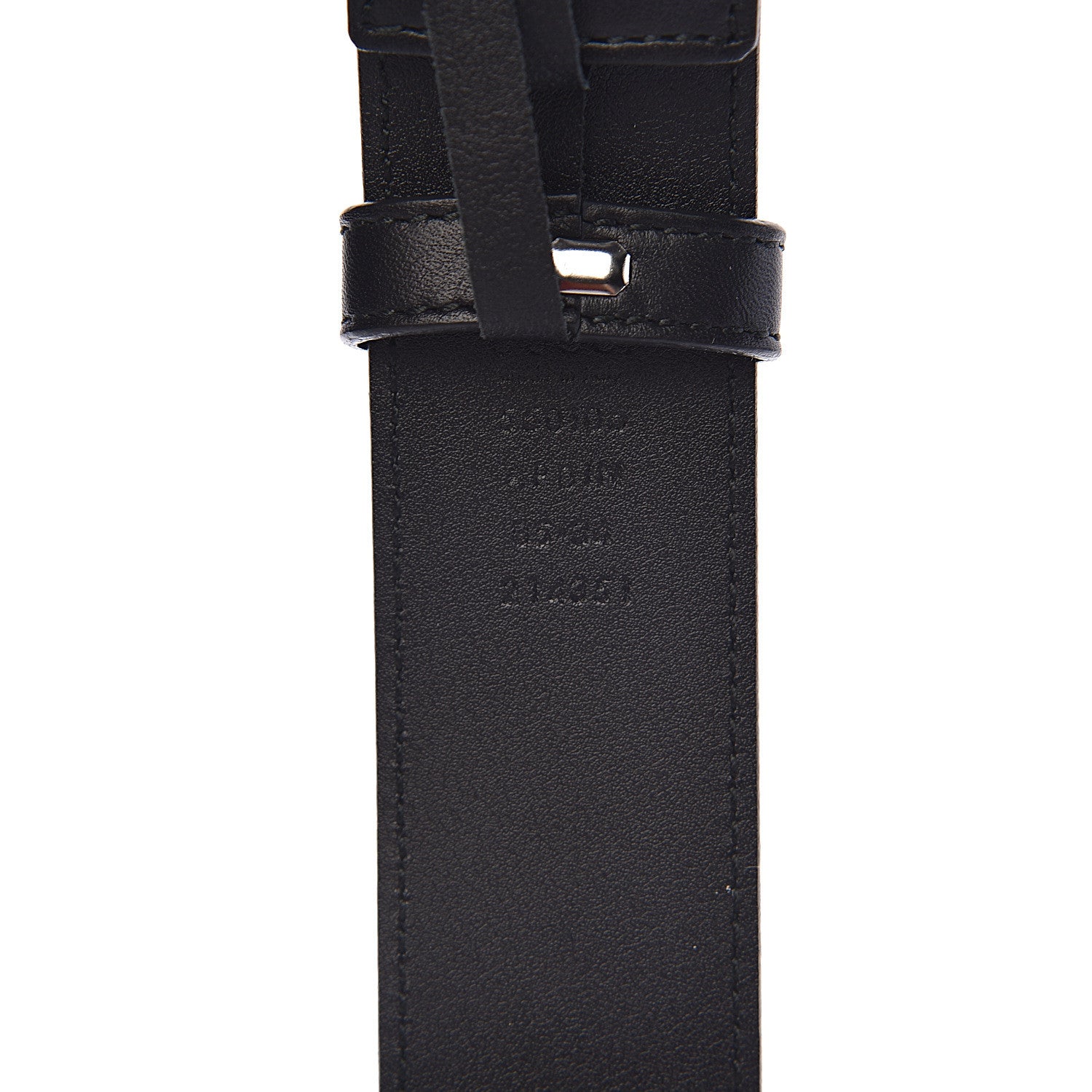 Gucci Calfskin Crystal Square G Madelyn Belt 85 34 Black 4 of 7