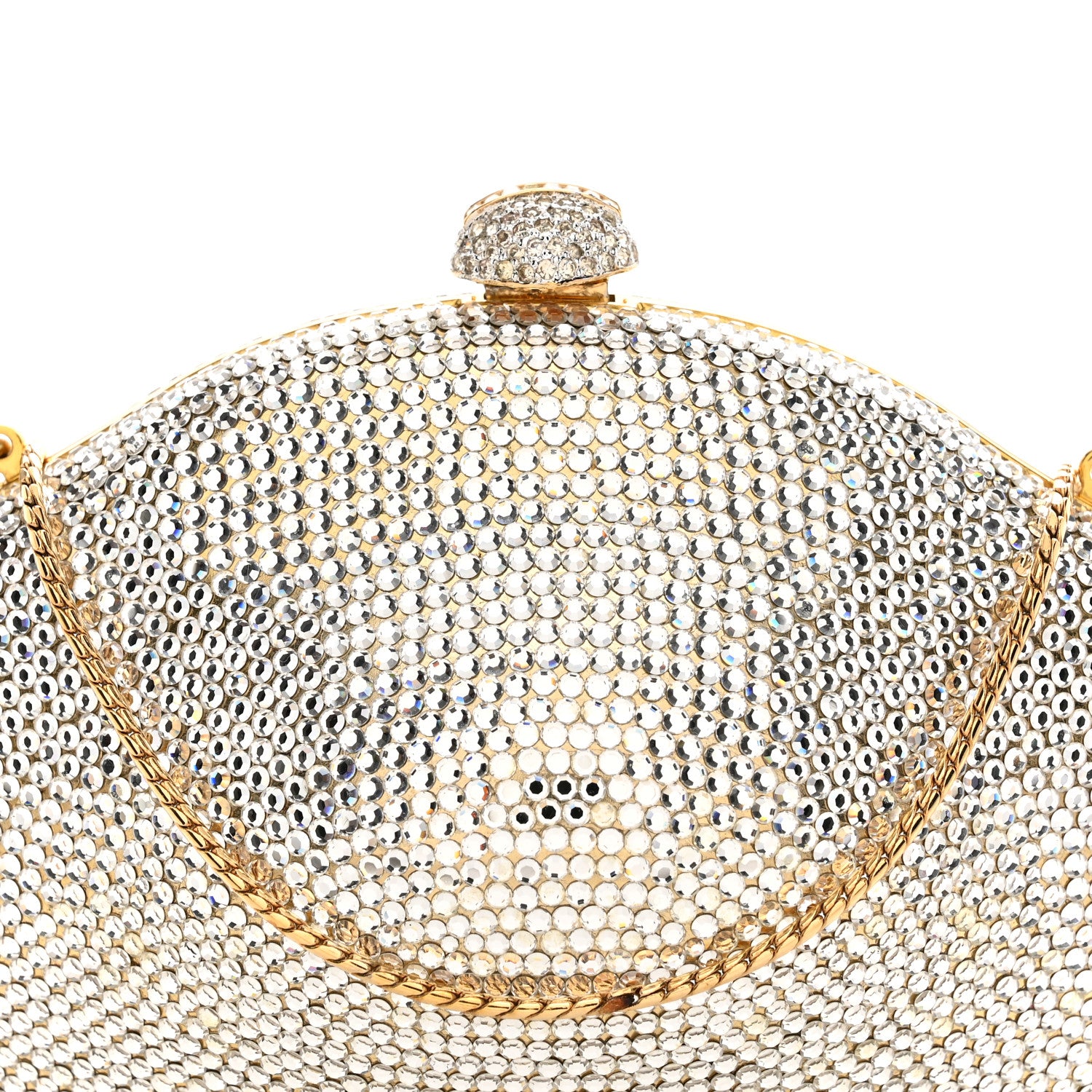 Judith Leiber Swarovski Crystal Minaudiere Clutch Silver 7 of 12