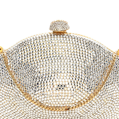 Judith Leiber Swarovski Crystal Minaudiere Clutch Silver 7 of 12