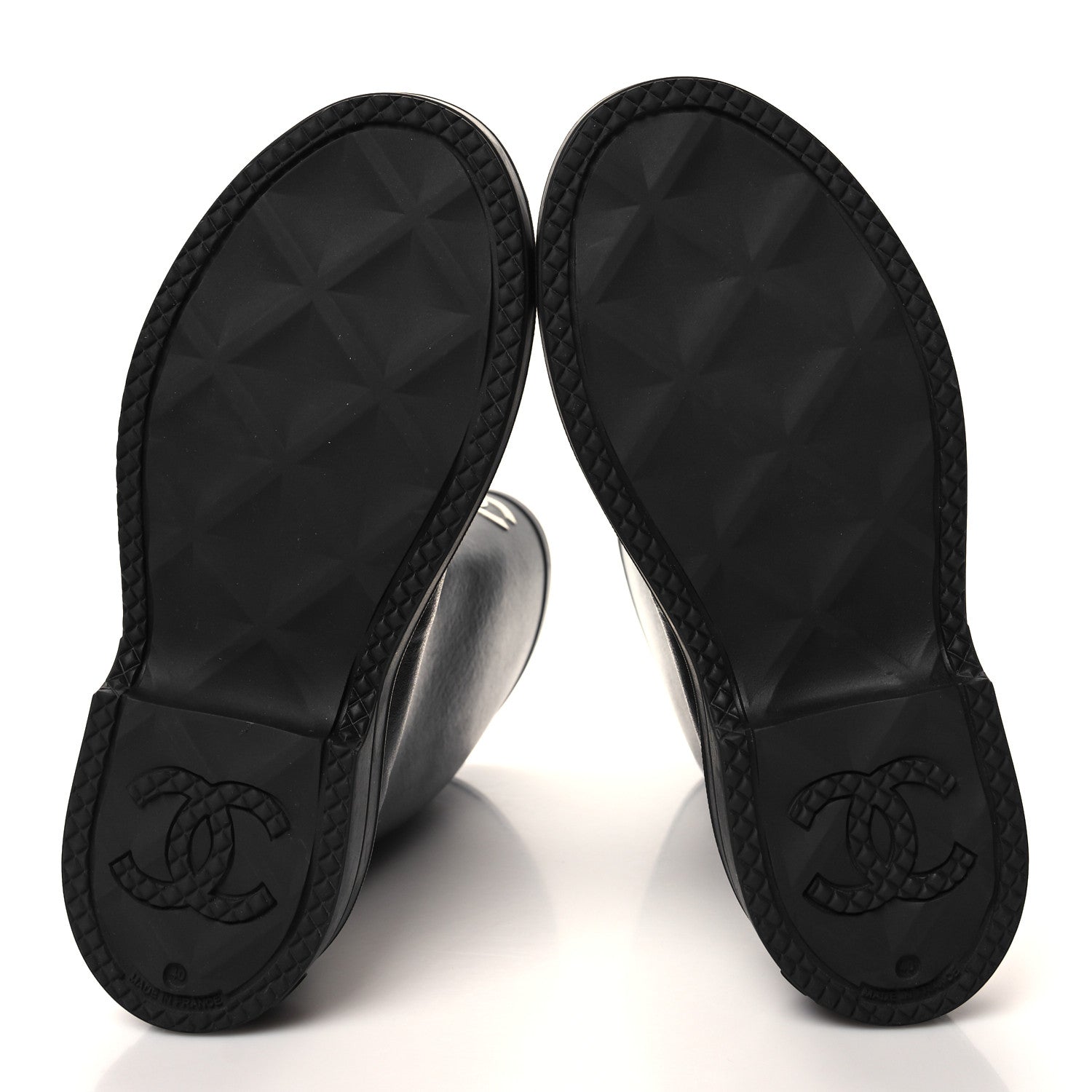 Chanel Caoutchouk CC High Boots 40 Black 5 of 7
