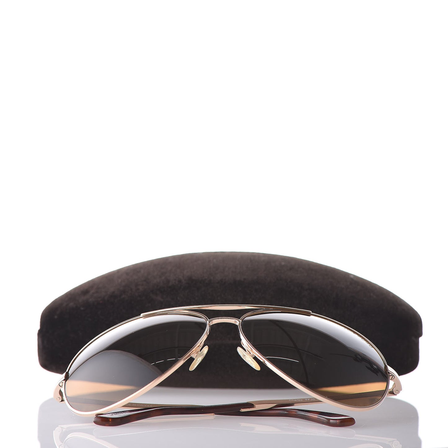 Metal Polarized Charles Aviator Sunglasses TF35 Gold
