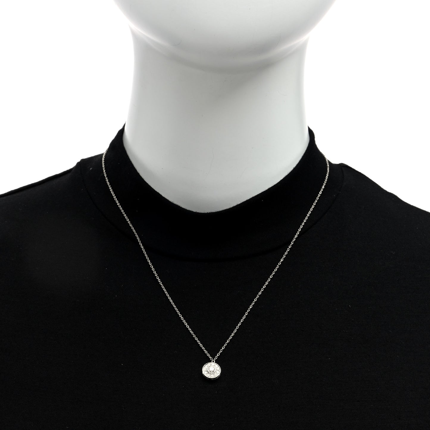 Platinum Diamond .32ctw Circlet Pendant Necklace