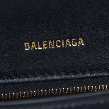 Balenciaga Shiny Box Calfskin Small Hourglass Top Handle Bag Black 6 of 9