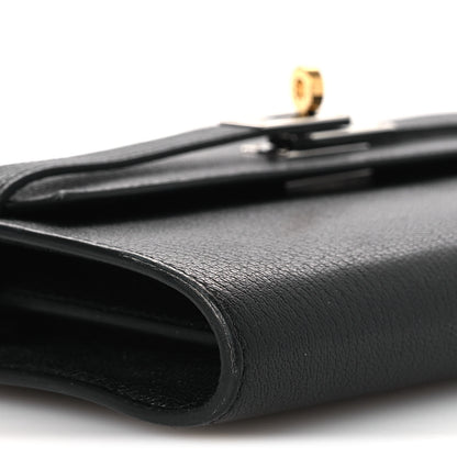 Hermes Chevre Chamkila Kelly Wallet To Go Black 8 of 11