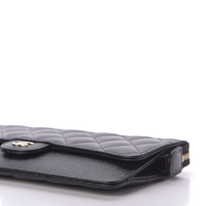 Chanel Caviar Quilted Classic Pouch With Handle Black 7 of 10