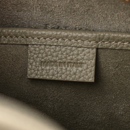 Celine Drummed Calfskin Nano Luggage Army Green 7 of 10