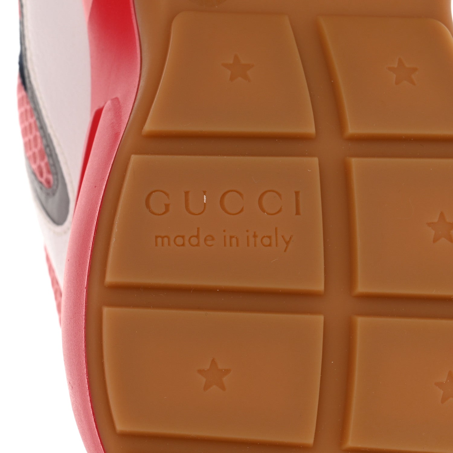 Gucci Lavaredo Eco Fabric Mesh Web Womens Rhyton Reflective Sneakers 38.5 Great White Water Rose Silver 7 of 7