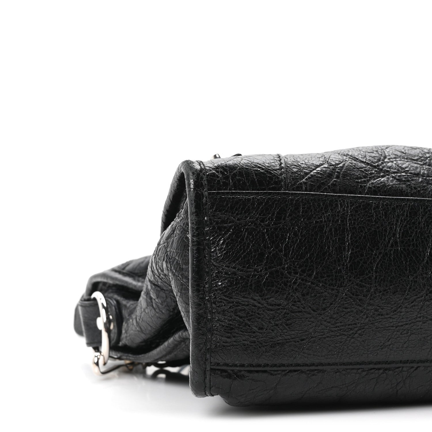Balenciaga Agneau Classic Hardware S City Logo Strap Black White 10 of 11