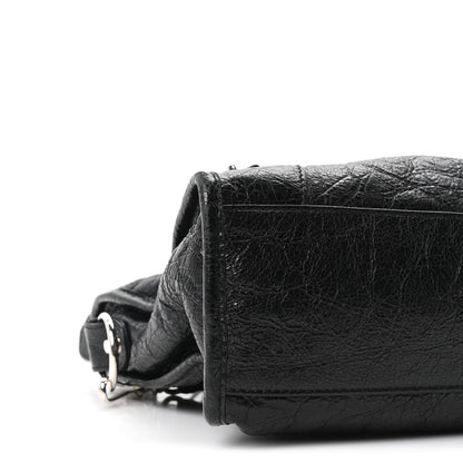Balenciaga Agneau Classic Hardware S City Logo Strap Black White 10 of 11