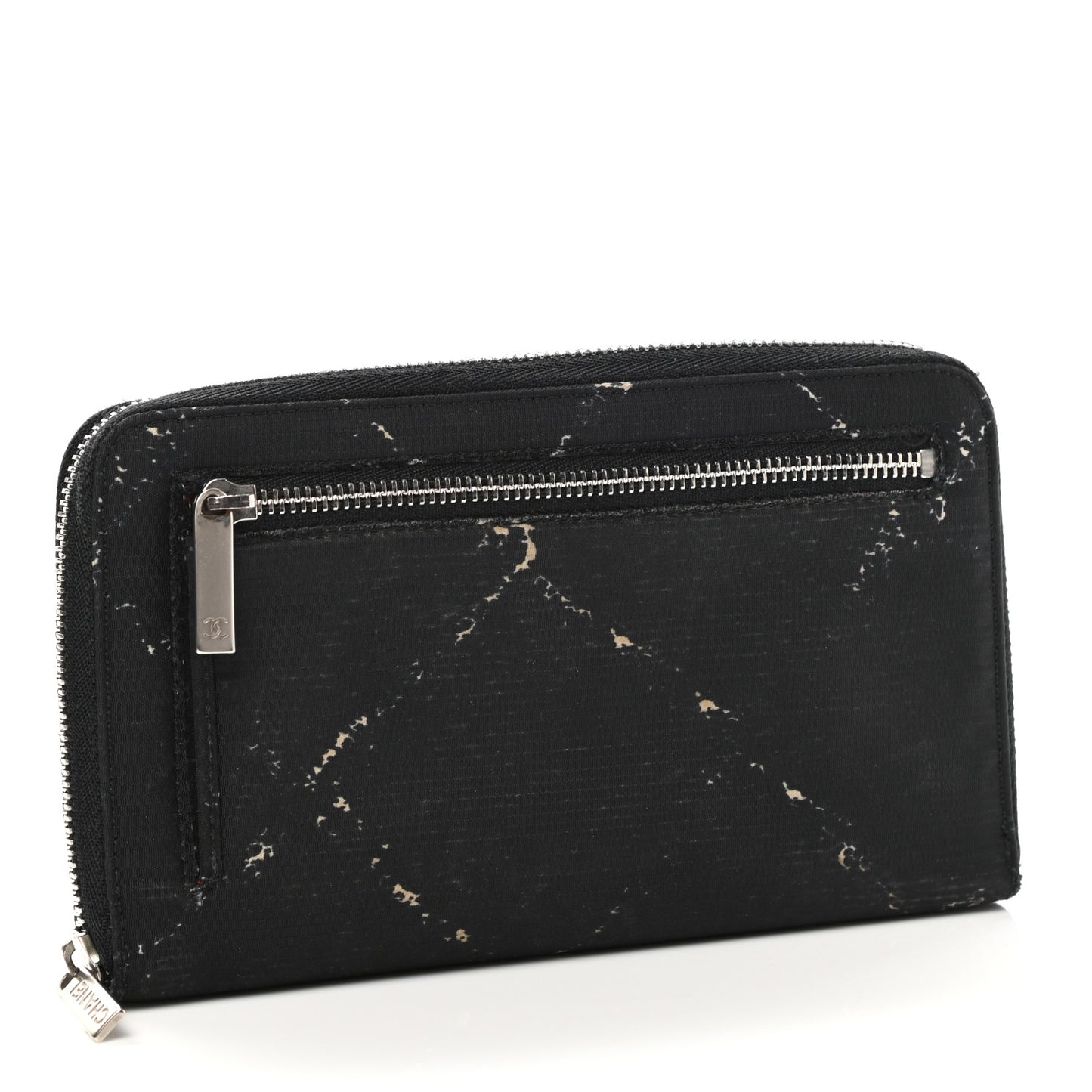 Nylon Travel Zip Wallet Black
