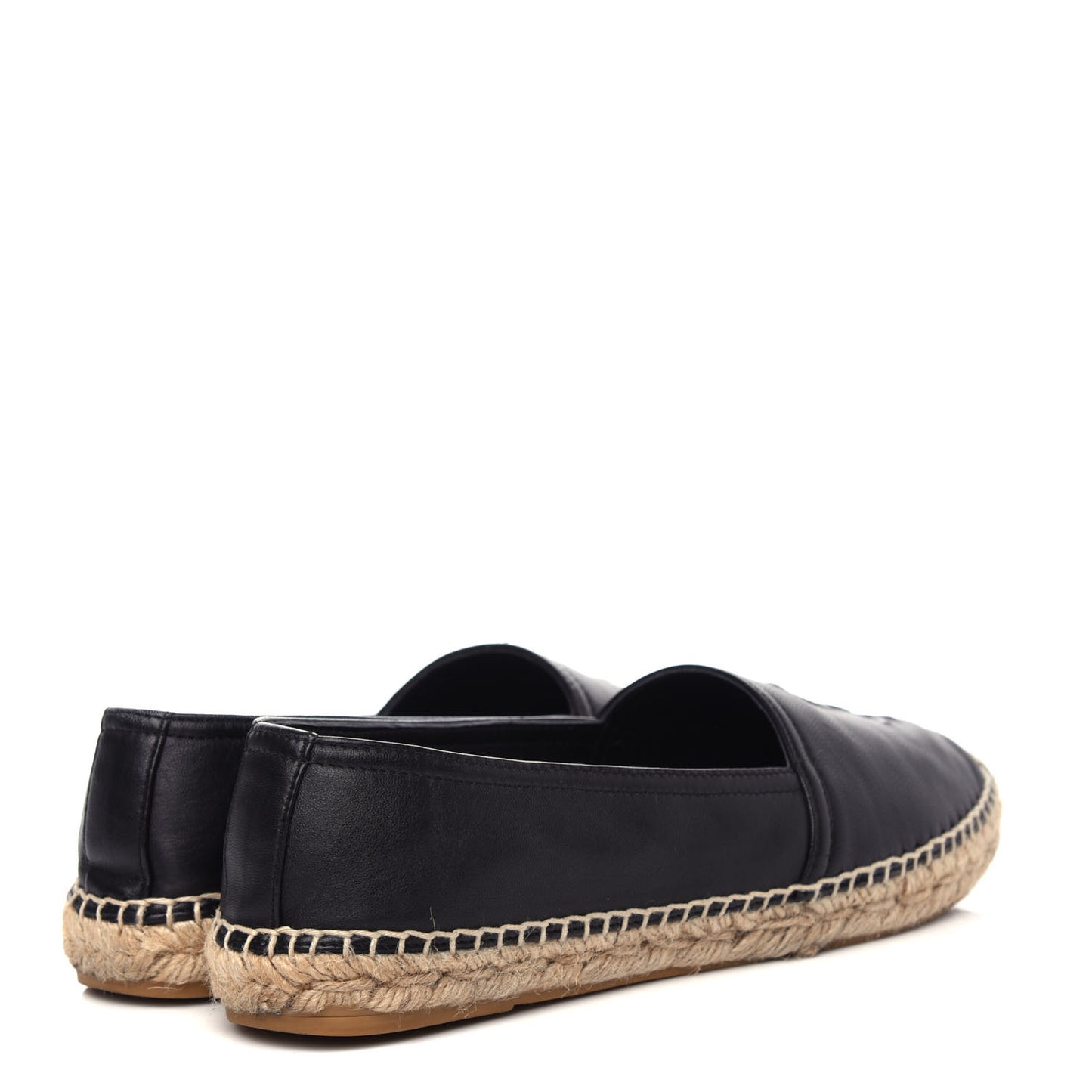 Lambskin Monogram Espadrilles 38.5 Black
