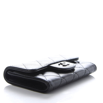 Chanel Lambskin Quilted Flap Card Holder Black 4 of 9