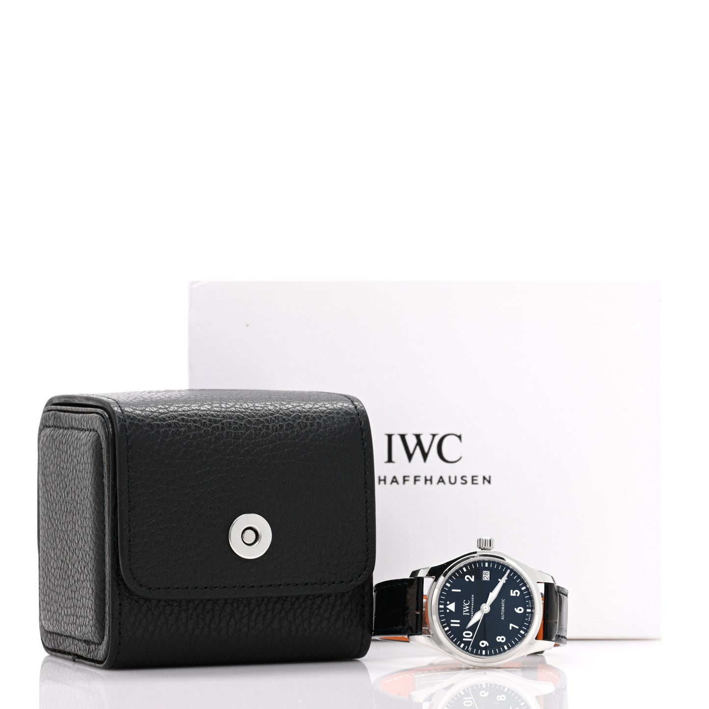 Stainless Steel Alligator 36mm Pilot Automatic Watch Blue IW324008