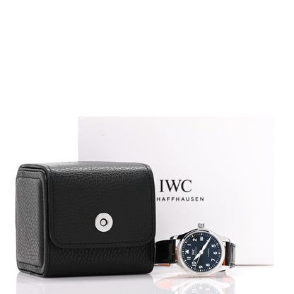 IWC Stainless Steel Alligator 36mm Pilot Automatic Watch Blue IW324008 5 of 5