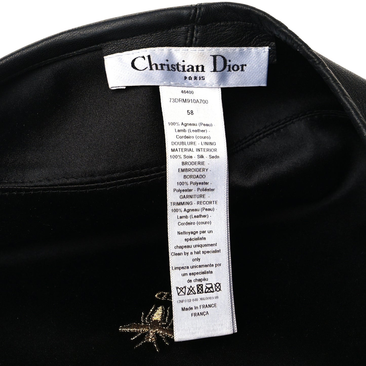 Lambskin D-Dream Beret 58 Black