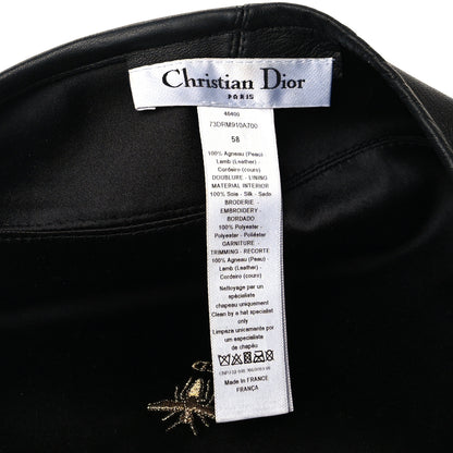 Christian Dior Lambskin D-Dream Beret 58 Black 8 of 8