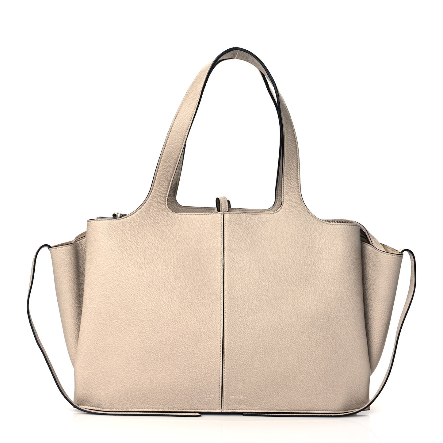 Baby Grained Calfskin Medium Tri-Fold Bag Dune