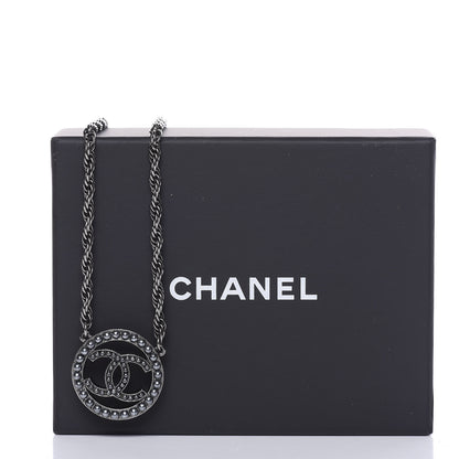 Chanel Ruthenium Pearl CC Short Necklace Dark Grey 6 of 6