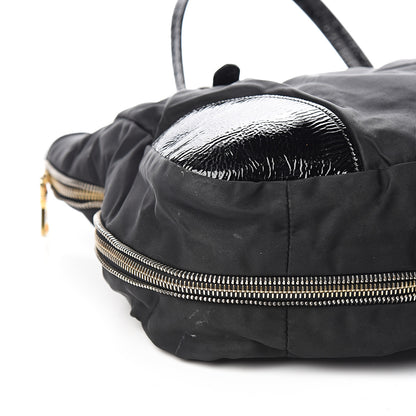 Prada Tessuto Nylon Vernice Tote Black 7 of 10