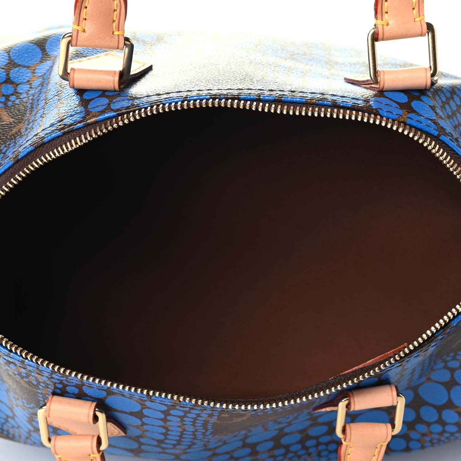 Louis Vuitton Monogram Kusama Town Speedy 30 Blue 4 of 7