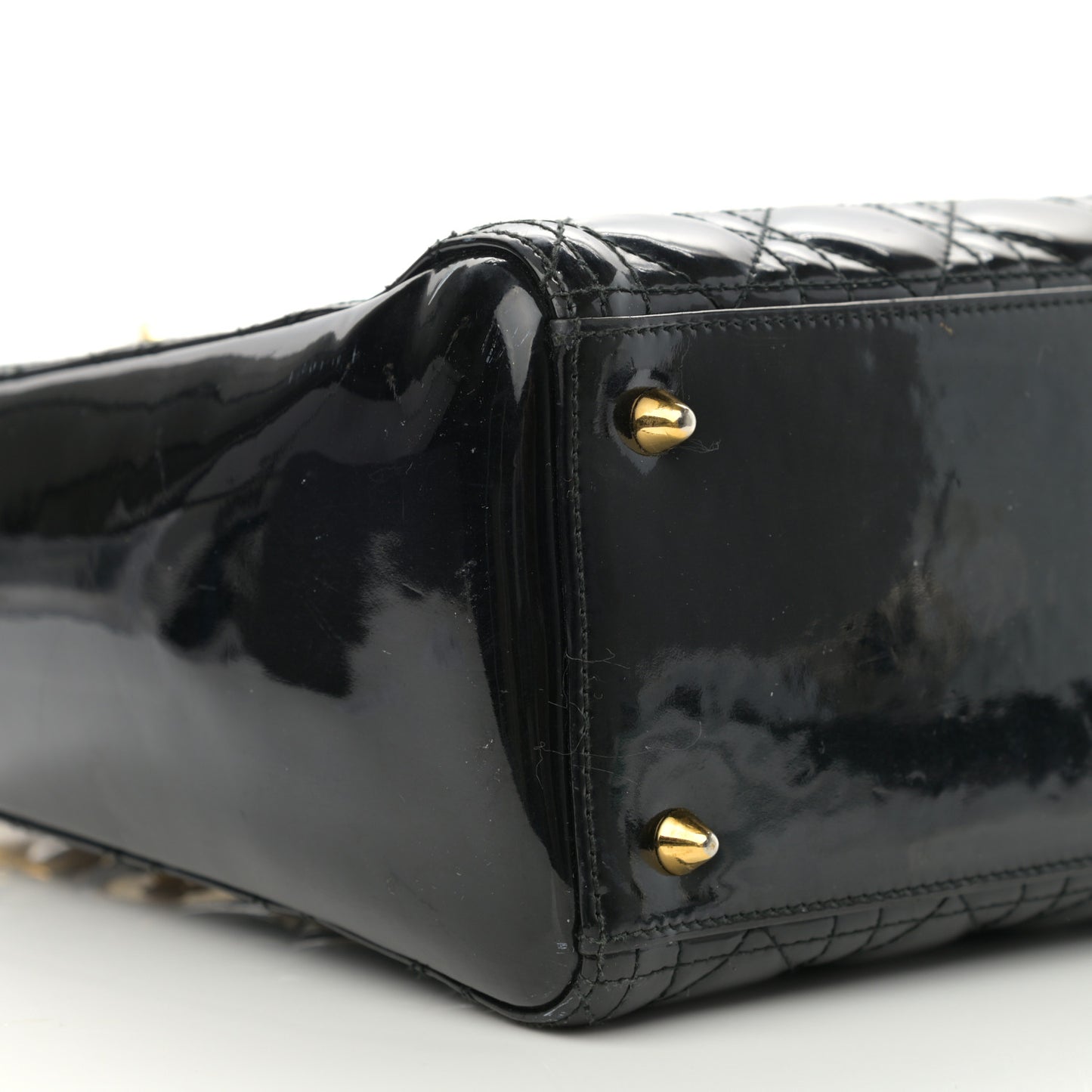 Patent Cannage Medium Lady Dior Black
