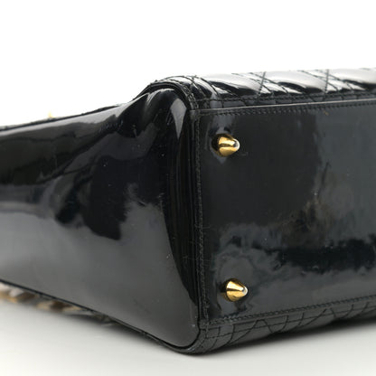 Christian Dior Patent Cannage Medium Lady Dior Black 9 of 15