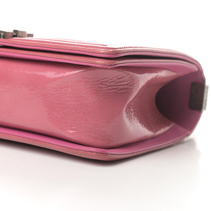 Chanel Patent Calfskin Quilted Medium Boy Flap Light Pink 10 of 18