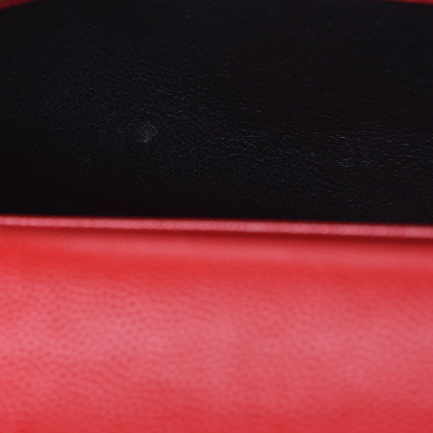 Grain De Poudre Matelasse Chevron Monogram Envelope Chain Wallet New Red