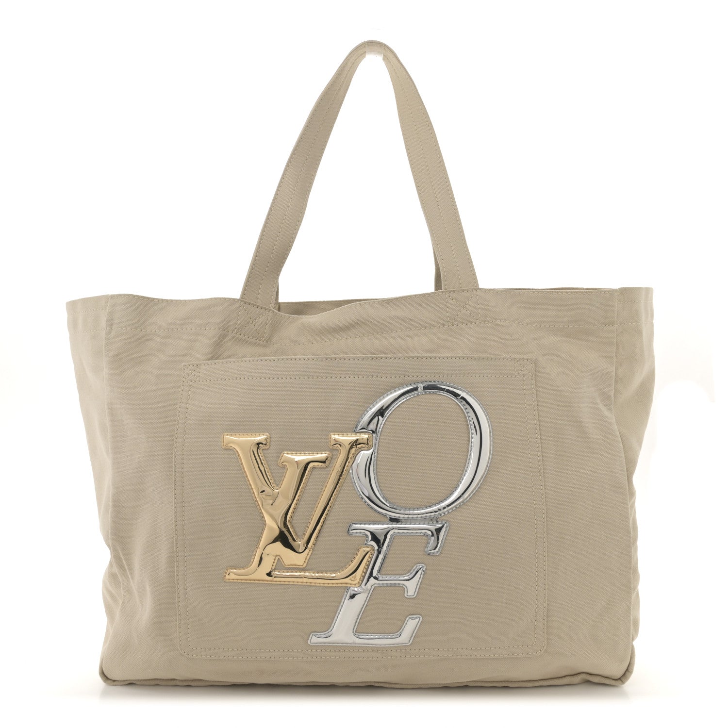 Louis Vuitton Canvas Miroir Thats Love LVOE Tote GM Beige 1 of 9