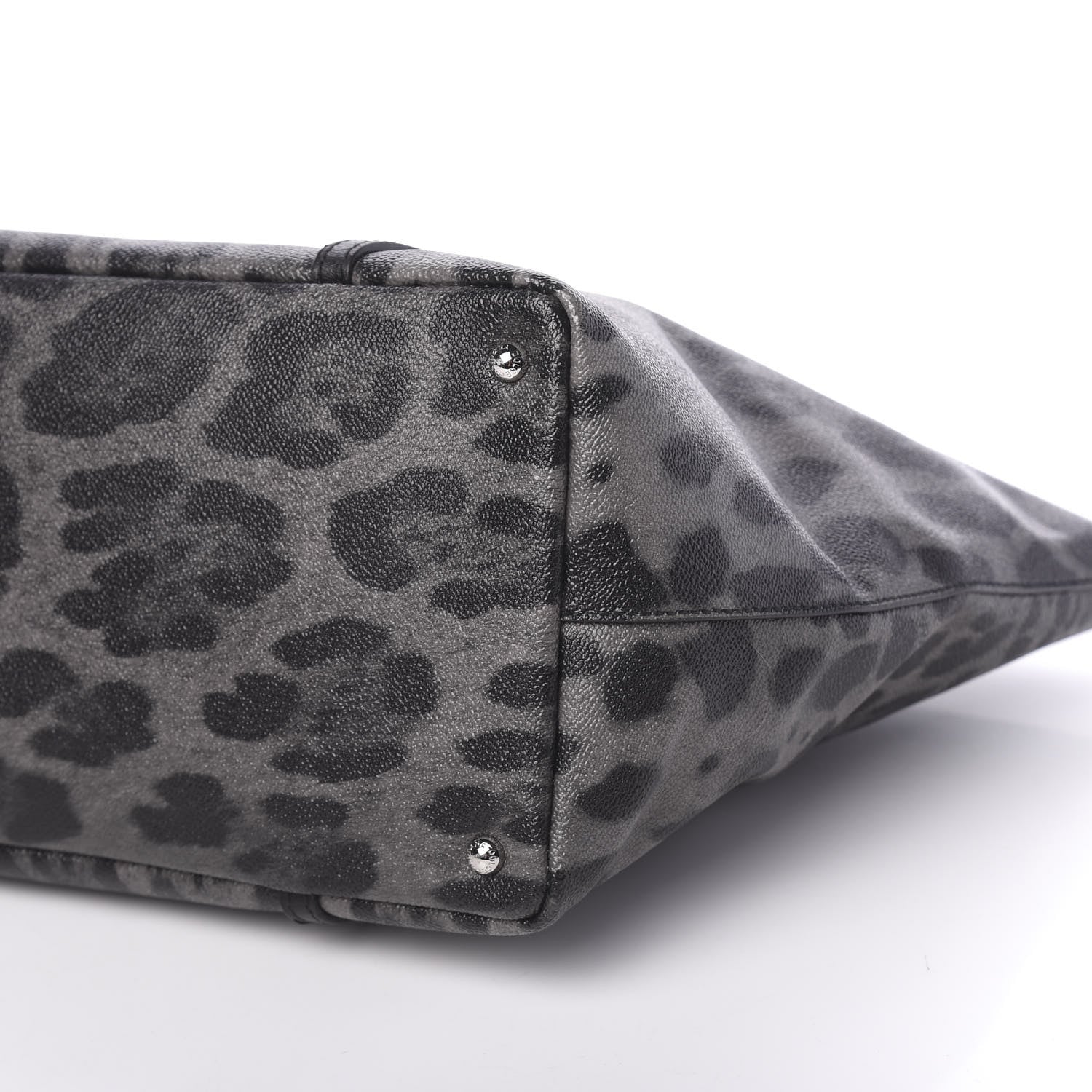 Dolce & Gabbana Coated Canvas Leopard Print Miss Escape Tote Grey 14 of 14